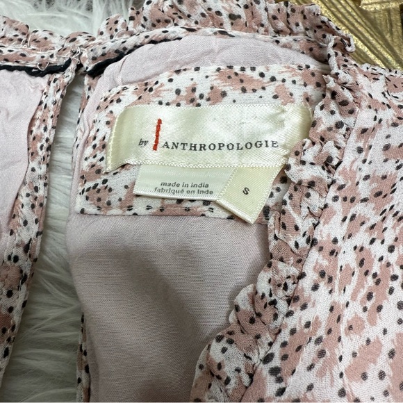 By Anthropologie Pink Floral Sleeveless Mini Dress - Picture 2 of 12